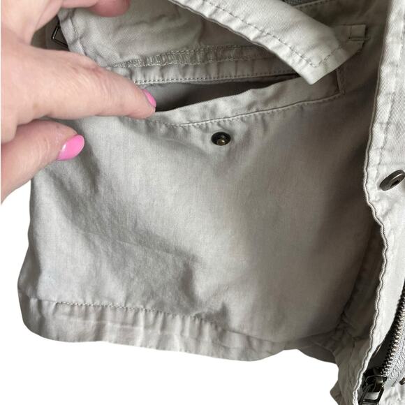 Lily Aldridge Women Jacket S Beige Adjustable Waist Lightweight Utility Gorpcore - Picture 4 of 14